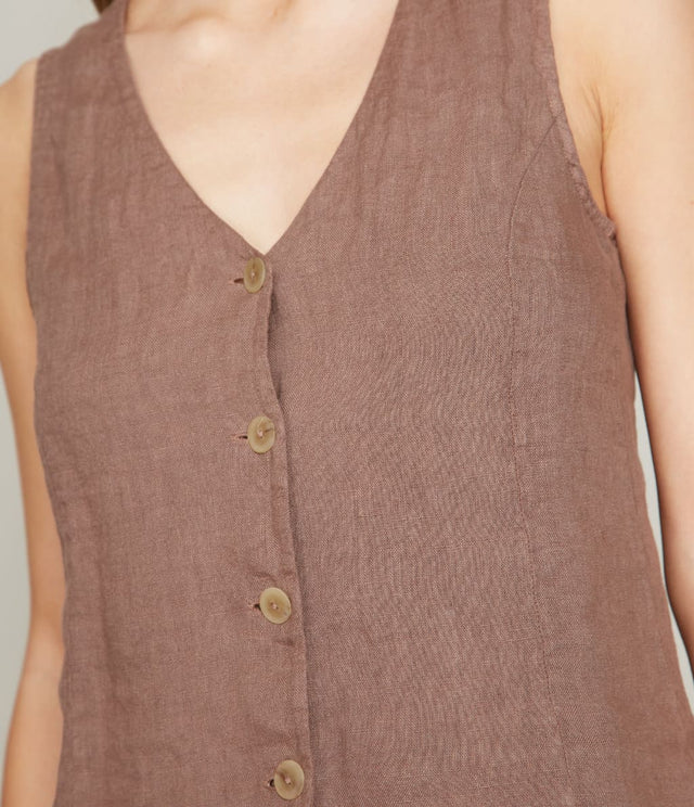 Guillete Bolonia Lino Terracota - Blusa