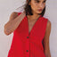 Guillete Milan Lino Rojo - Blusa