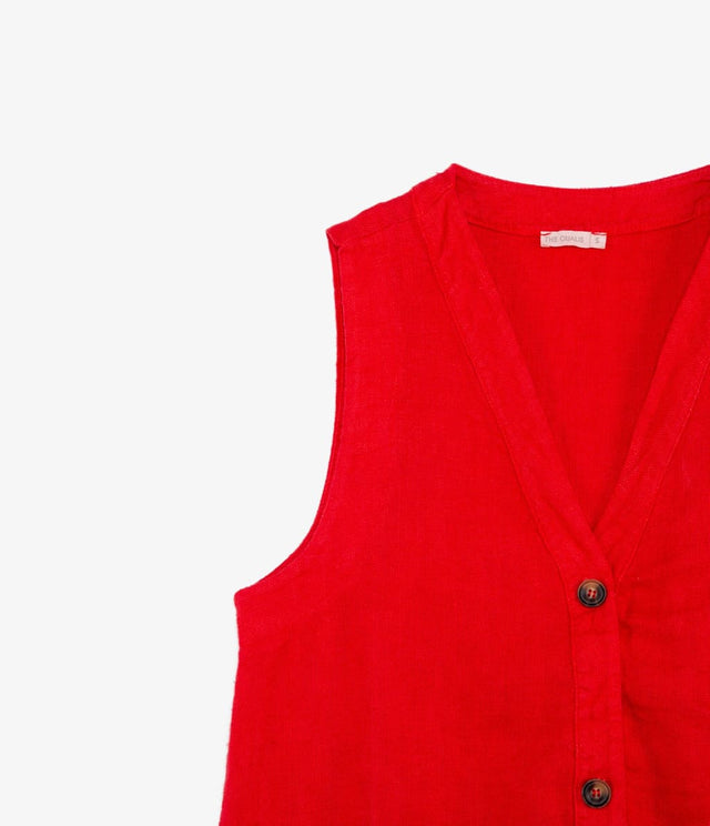 Guillete Milan Lino Rojo - Blusa