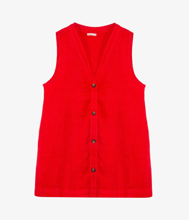 Guillete Milan Lino Rojo - Blusa