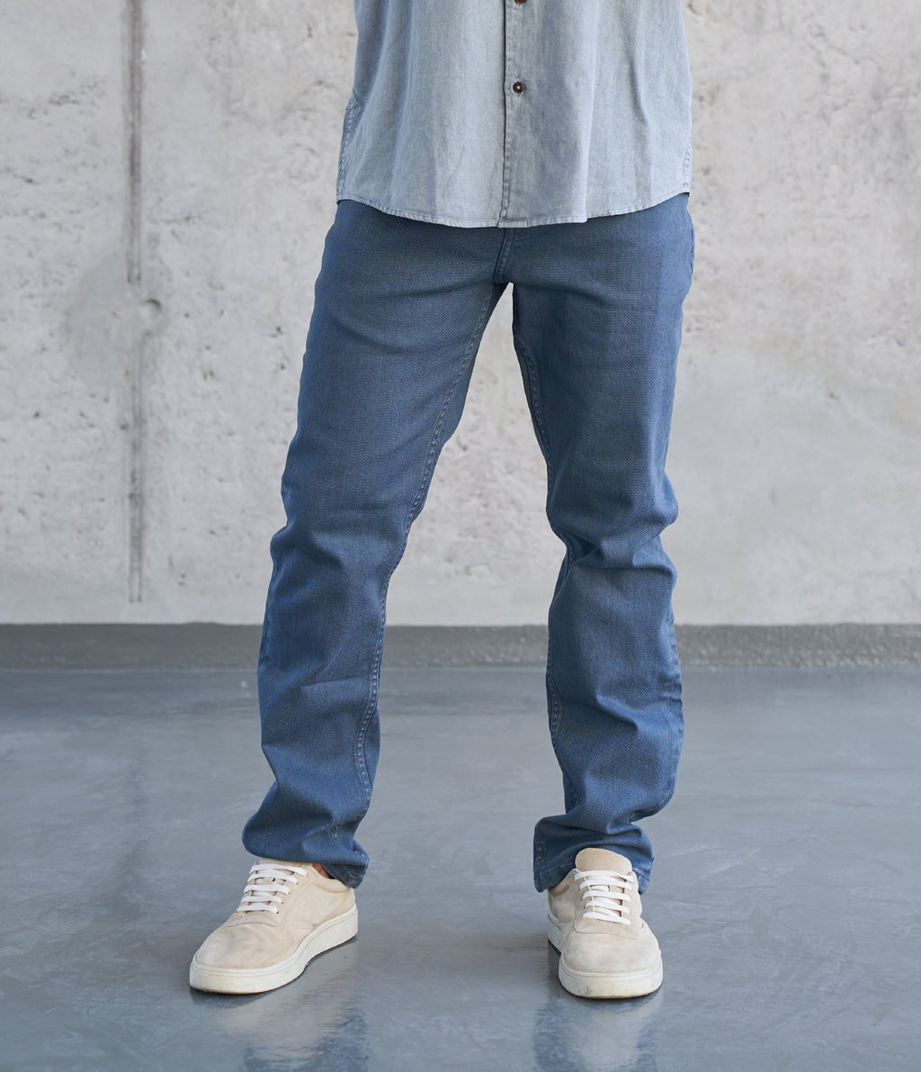 Pantalón Denim Azul Claro - Pantalones