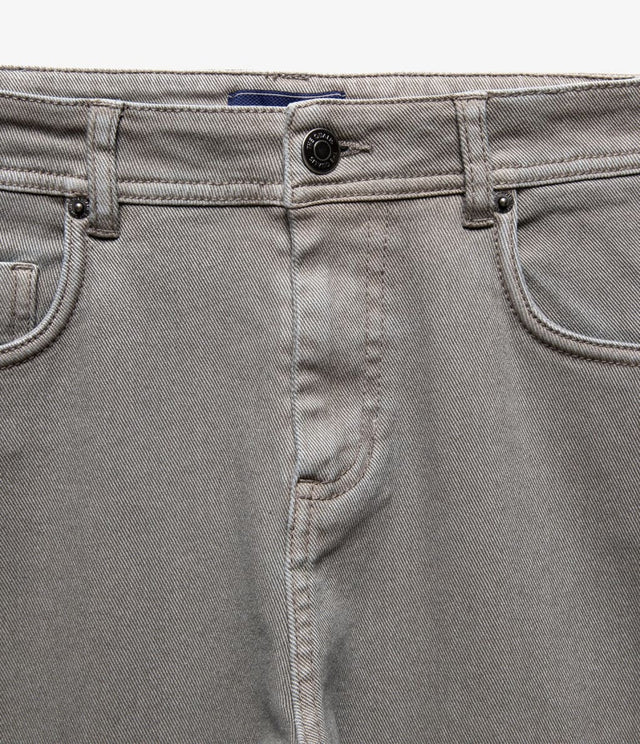 Pantalón Denim Gris - Pantalones