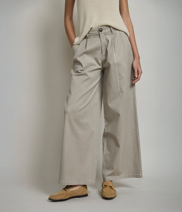 Pantalón Alana Beige - PANTALÓN DENIM BÁSICO MUJER