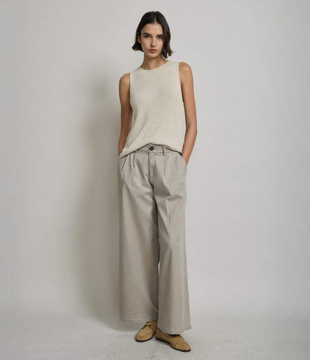 Pantalón Alana Beige - PANTALÓN DENIM BÁSICO MUJER