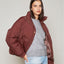 Parka Puffer Burdeo - Abrigo Mujer