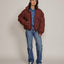 Parka Puffer Burdeo - Abrigo Mujer