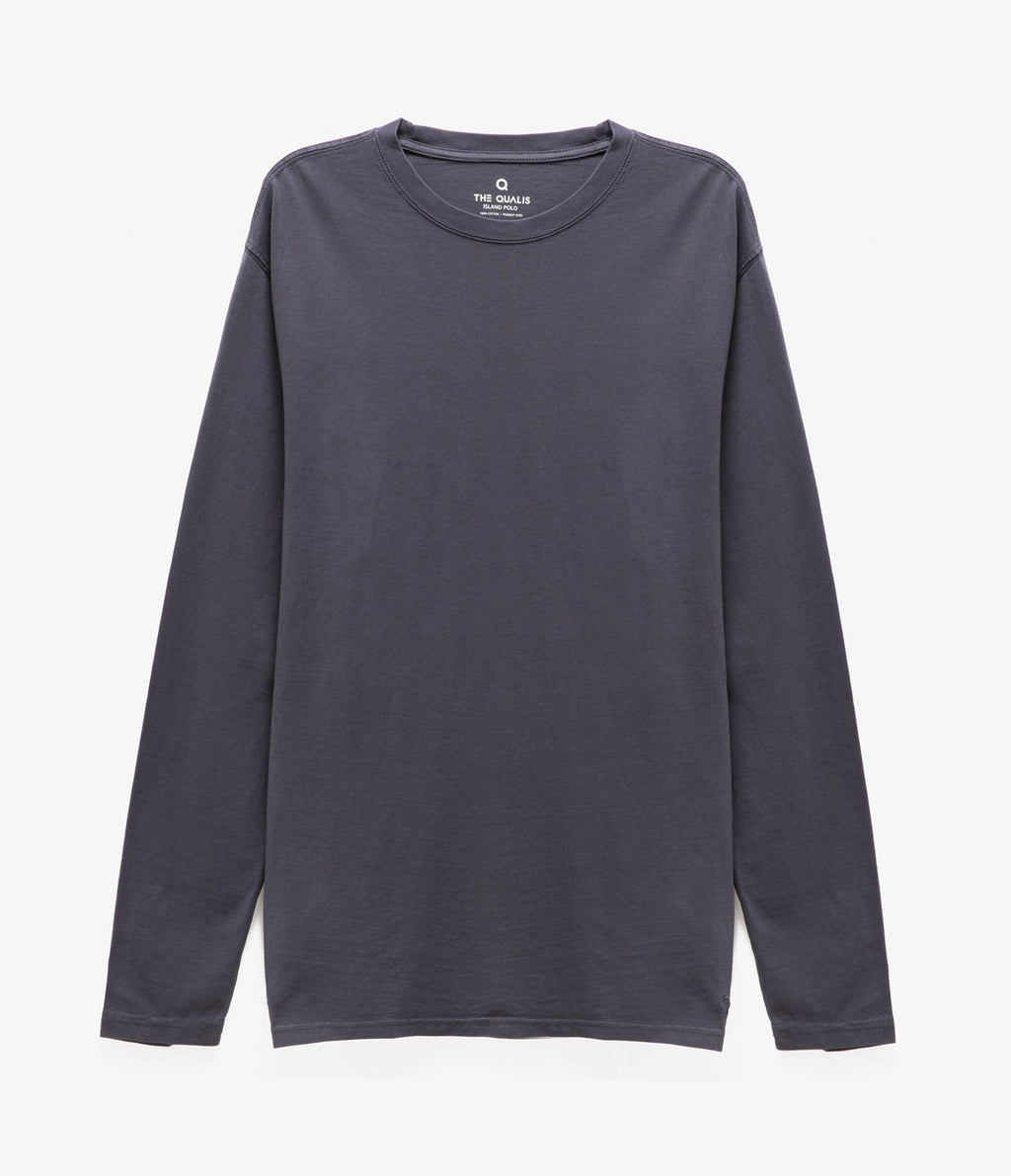 Polera Palm Manga Larga Azul Marino