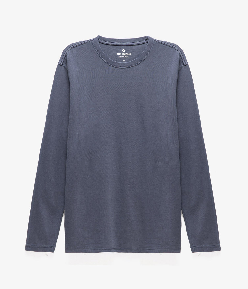 Polera Palm Manga Larga Azul