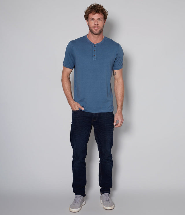 Polera Stuart Botones Azul - Polera