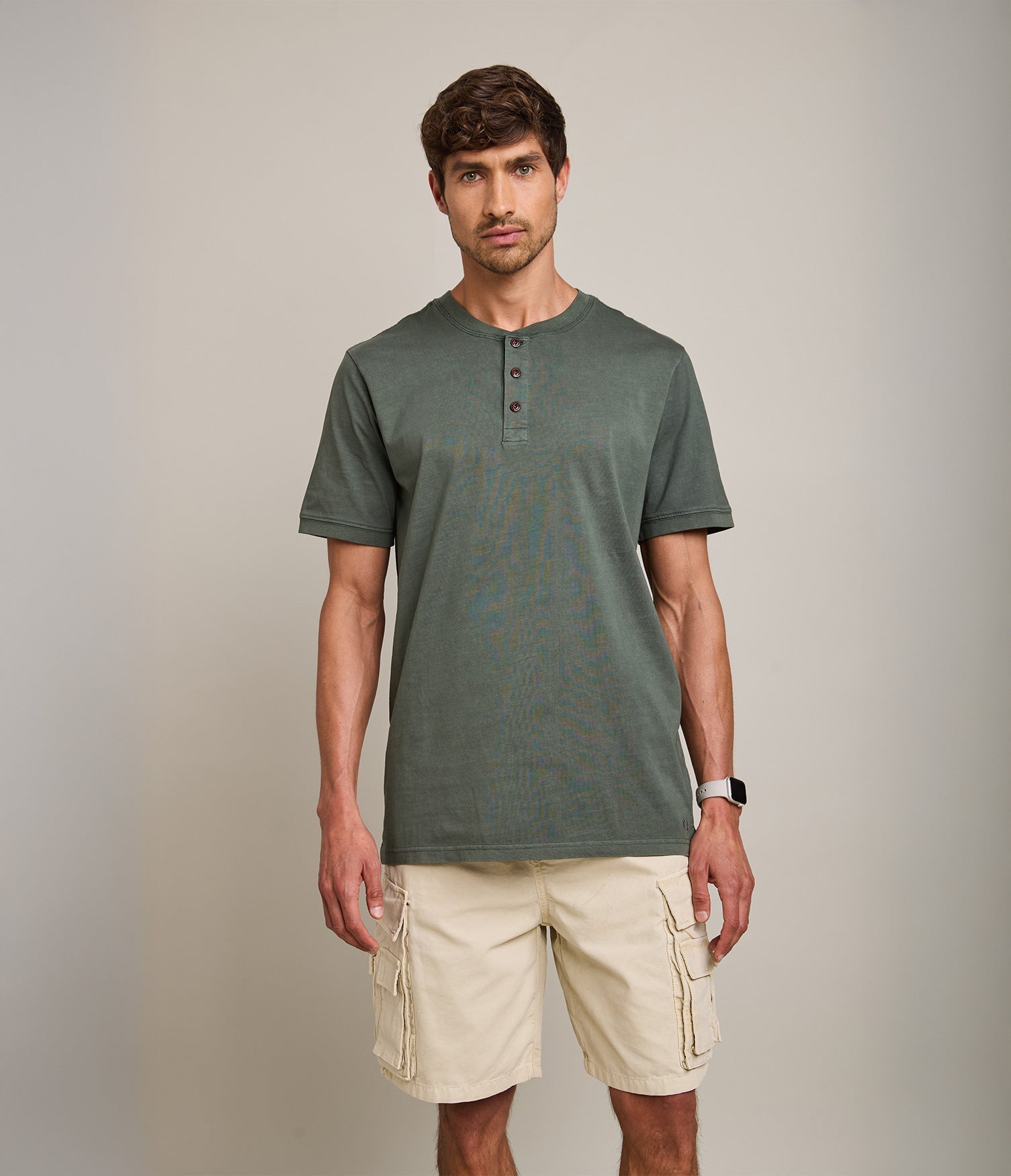 Polera Luke Botones Verde Oscuro - Polera