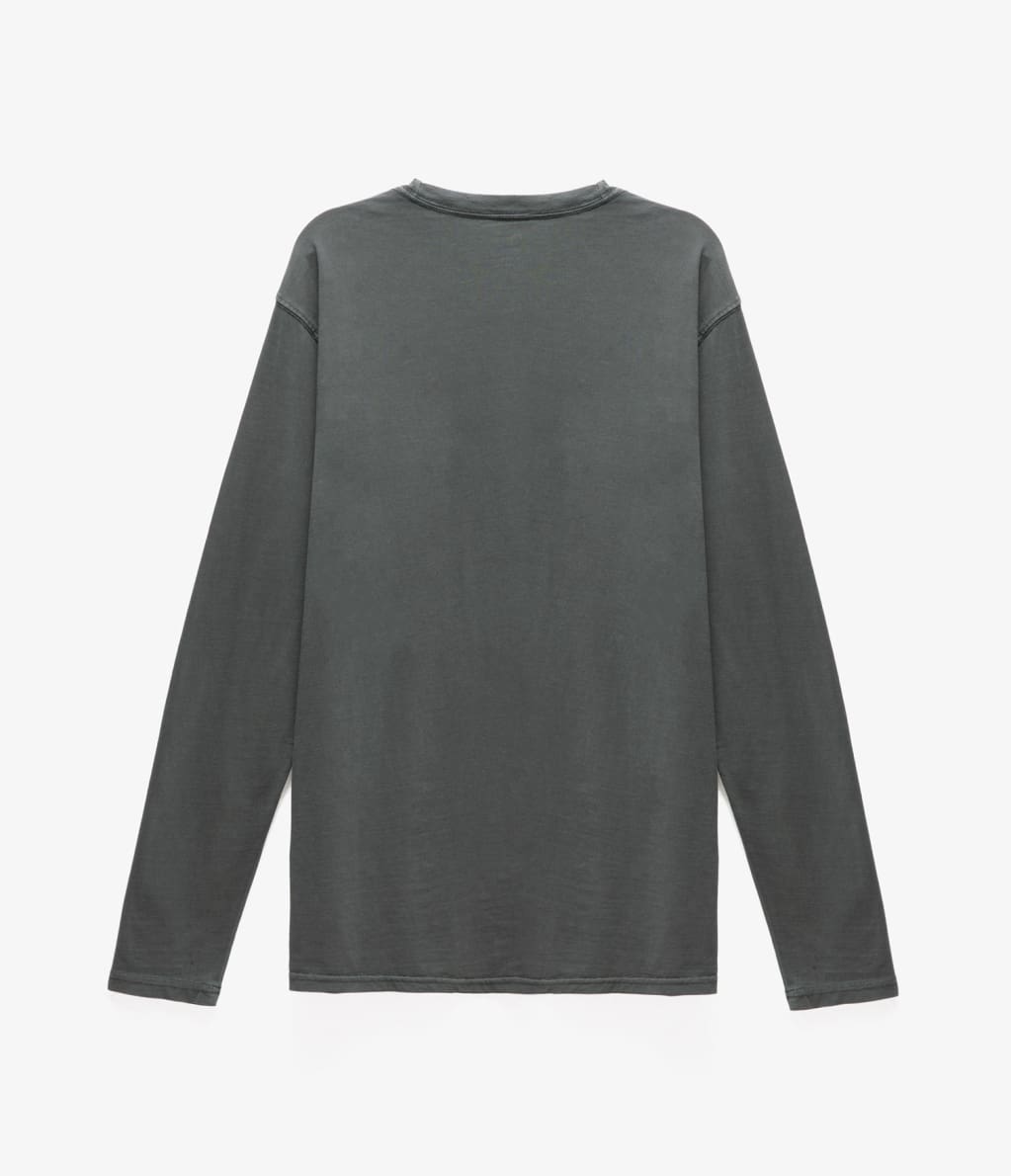 Polera Palm Manga Larga Verde Oscuro