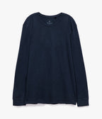 Polera Slub Manga Larga Azul - Polera