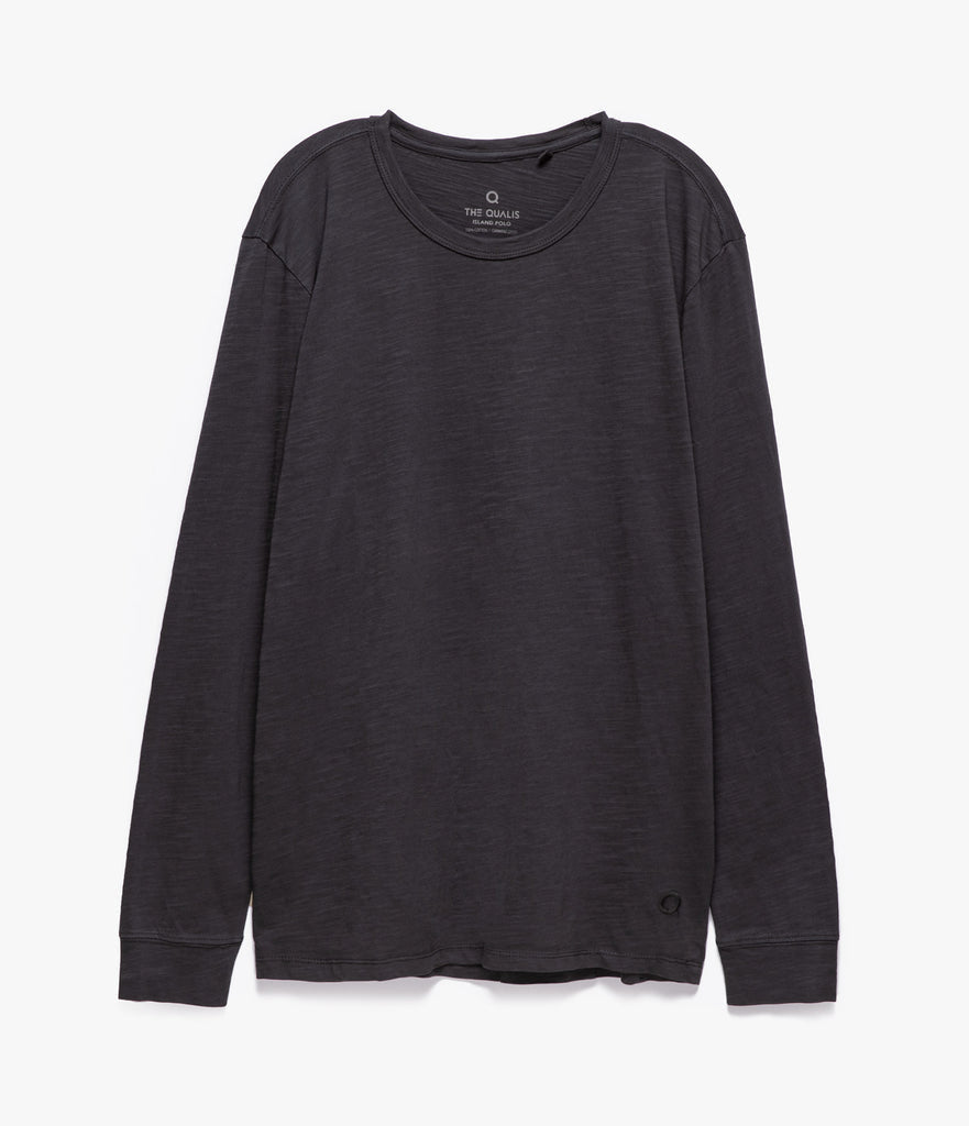 Polera Slub Manga Larga Gris - Polera
