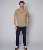 Polera Stuart Botones Café Claro - Polera