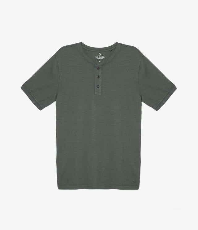 Polera Stuart Botones Verde Oscuro - Polera