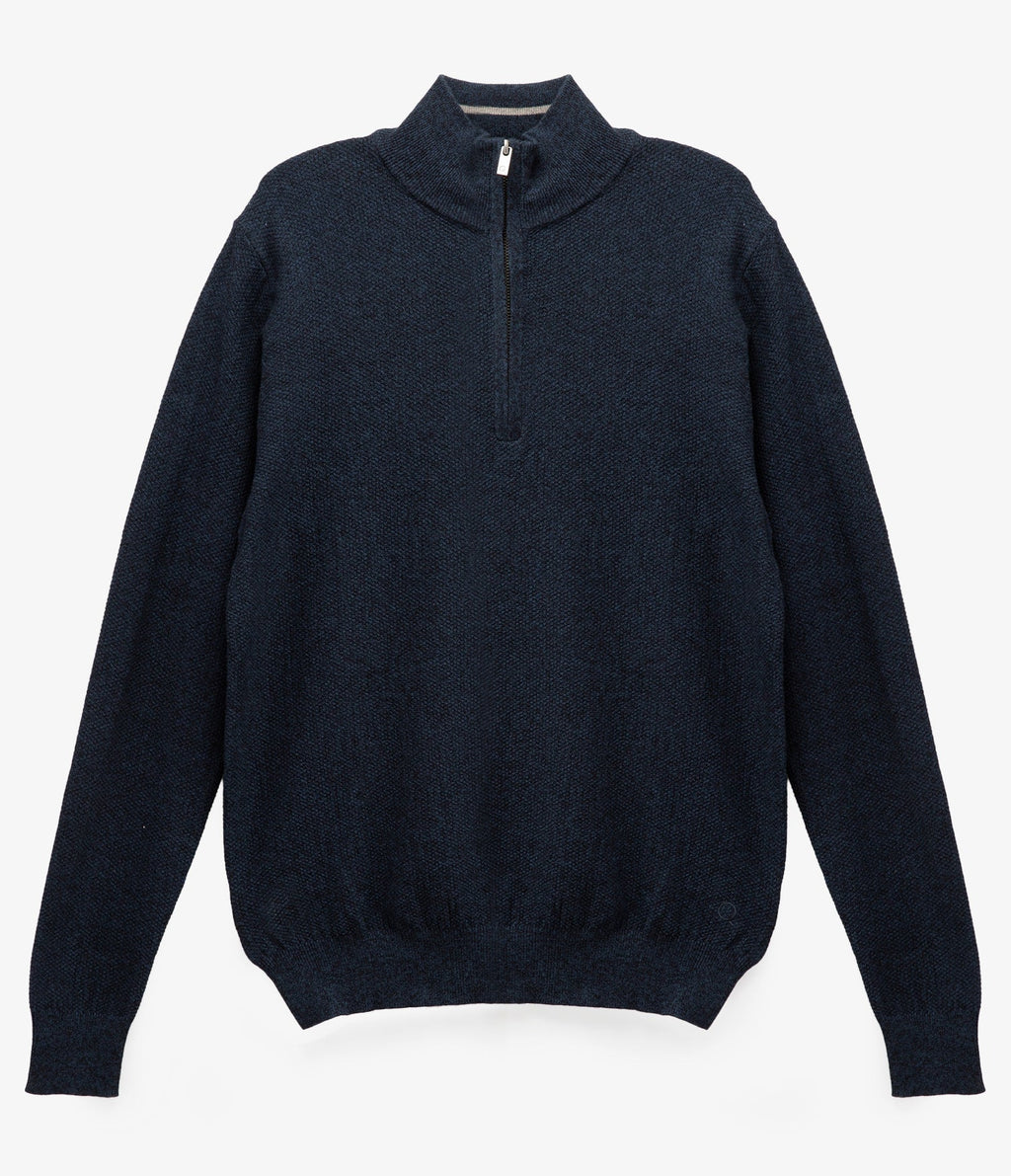 Sweater Acra Half Zipper Azul - Sweater