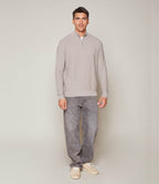 Sweater Acra Half Zipper Gris Claro - Sweater