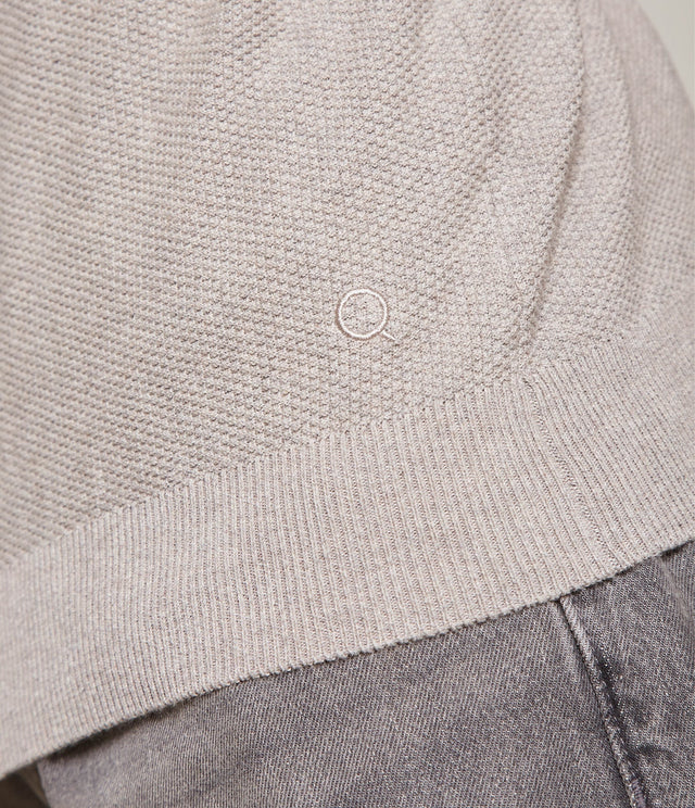 Sweater Acra Half Zipper Gris Claro - Sweater