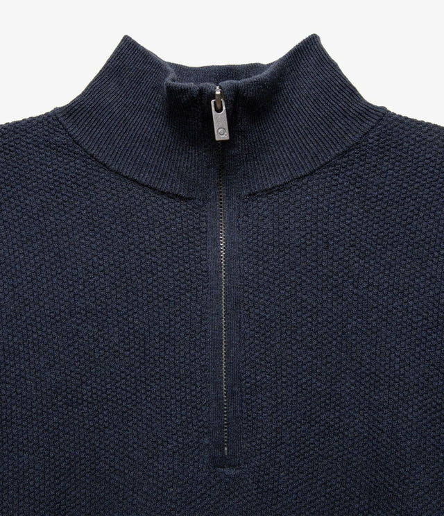Sweater Acra Half Zipper Azul Marino