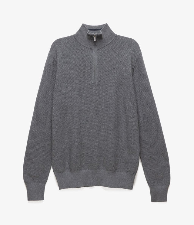 Sweater Acra Half Zipper Gris