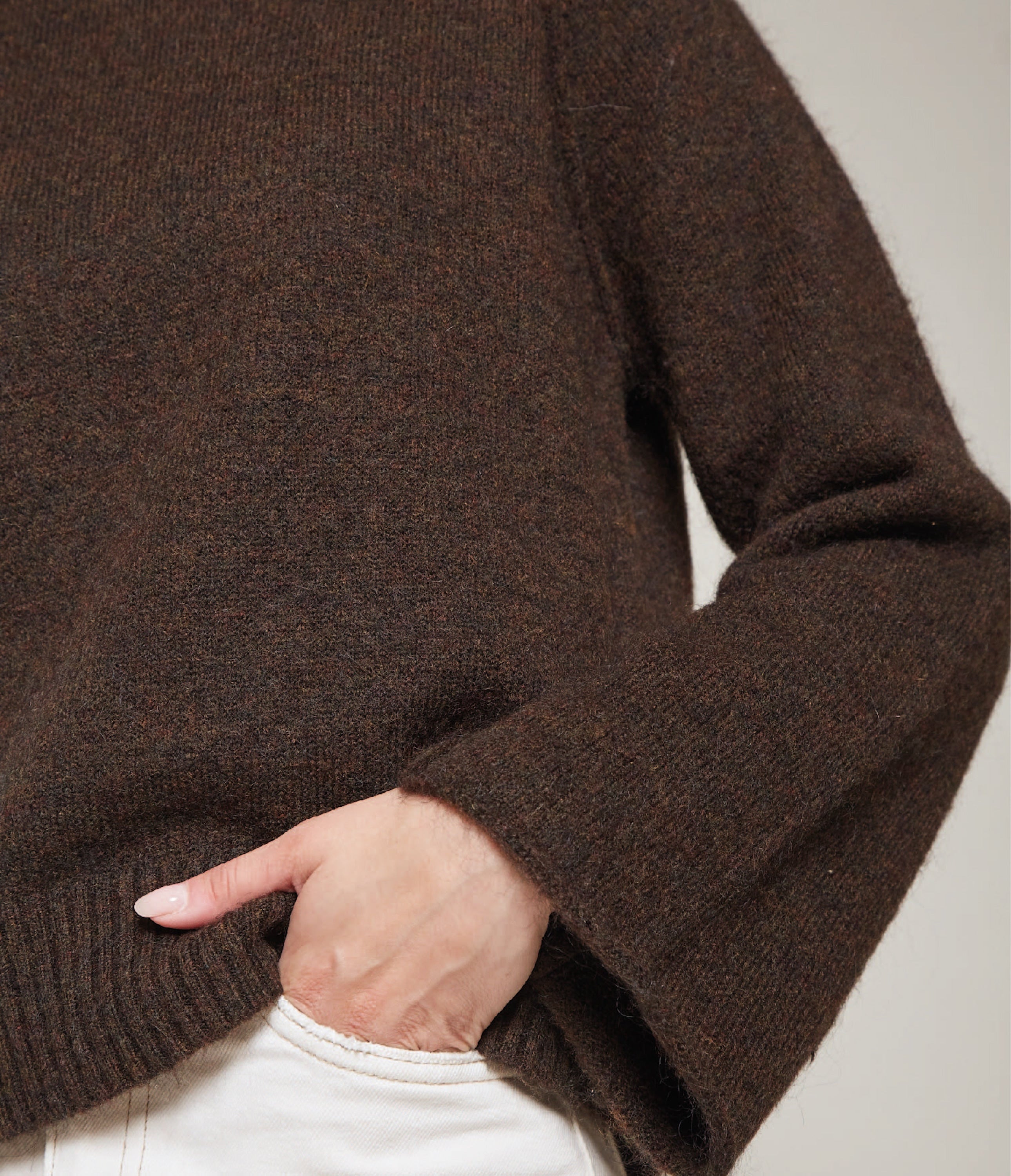Sweater Maura Mohair Café - Sweater Mujer
