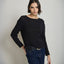 Sweater Cinta Negro - Sweater Mujer