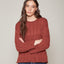 Sweater Trenzado Ladrillo - Sweater Mujer
