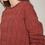 Sweater Trenzado Ladrillo - Sweater Mujer