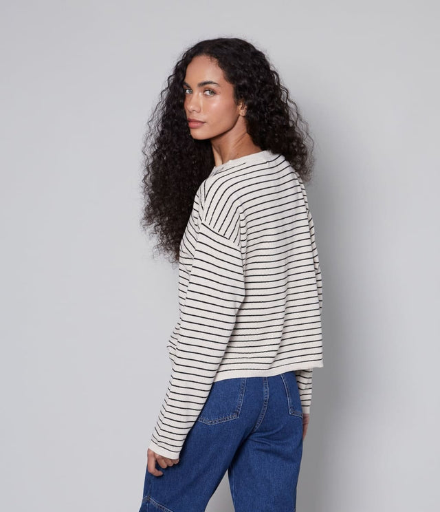 Sweater Navy Crema - Sweater Mujer