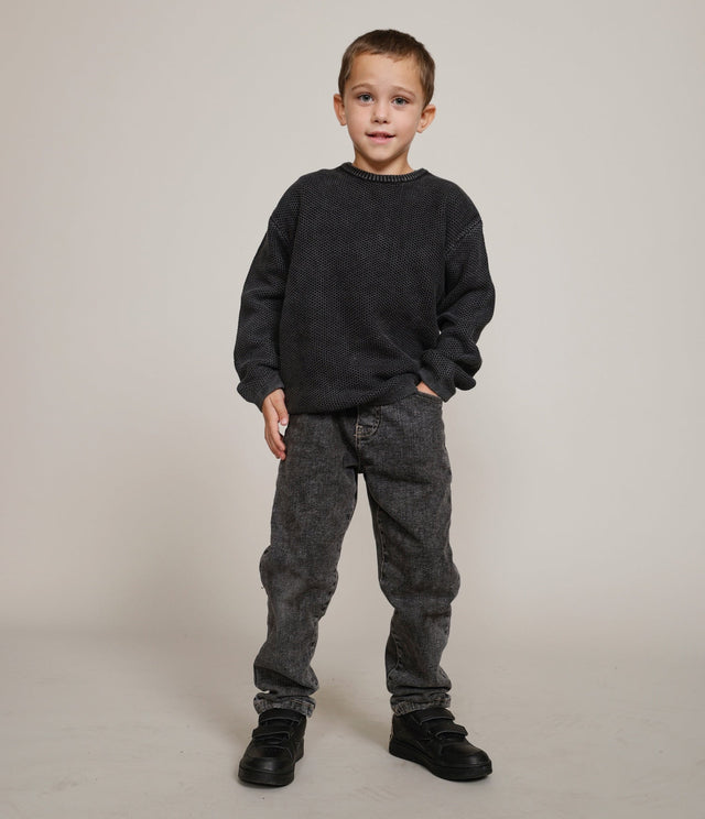 Sweater Waffle Negro Kids - Sweater