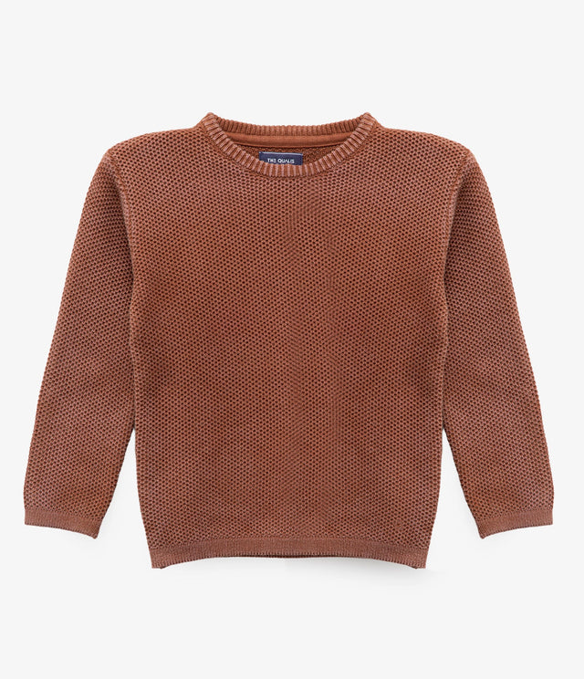 Sweater Waffle Terracota Kids - Sweater