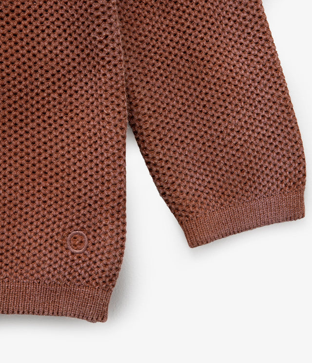 Sweater Waffle Terracota Kids - Sweater