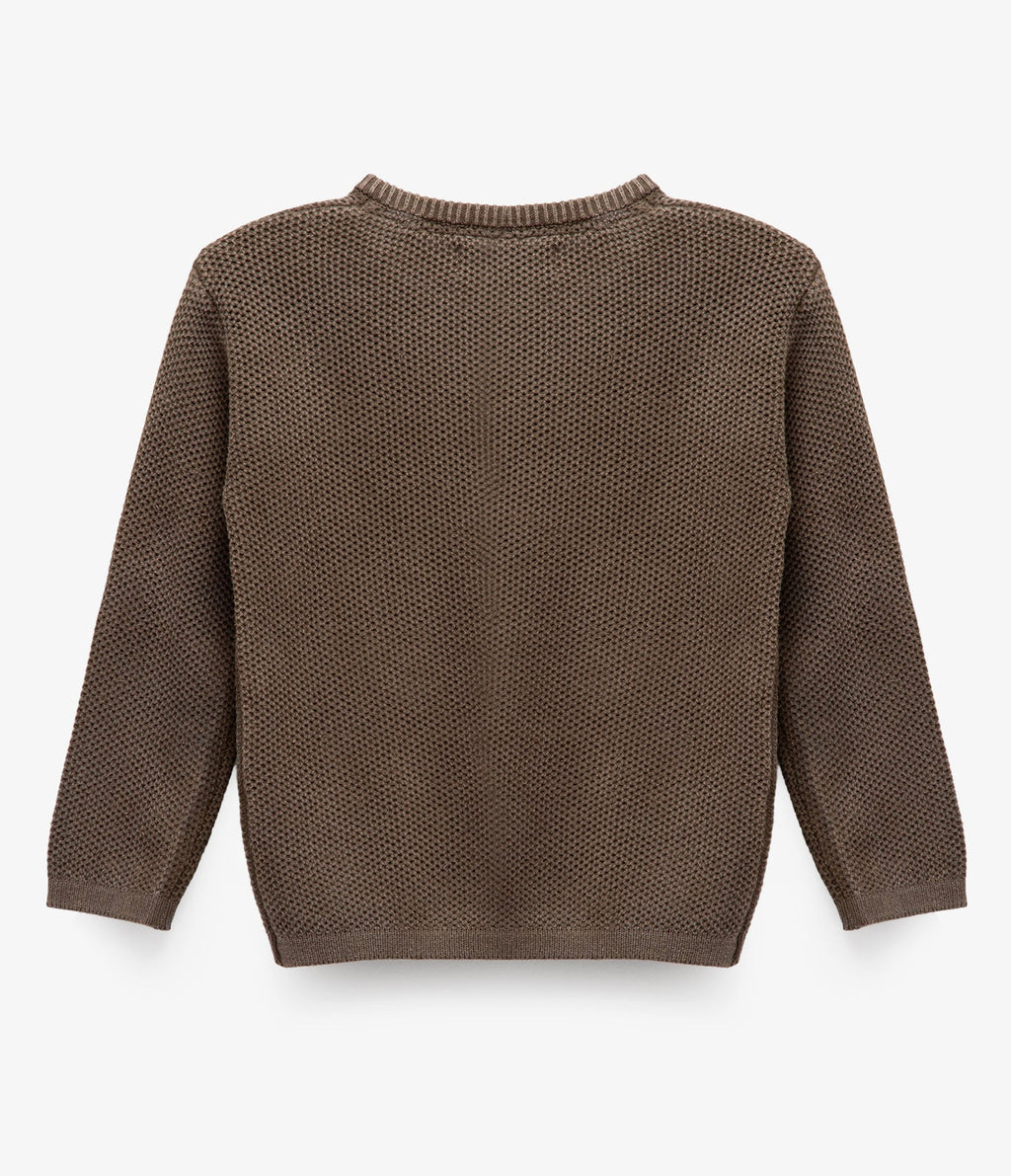 Sweater Waffle Verde Oliva Kids - Sweater