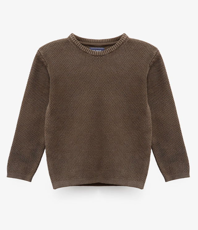 Sweater Waffle Verde Oliva Kids - Sweater