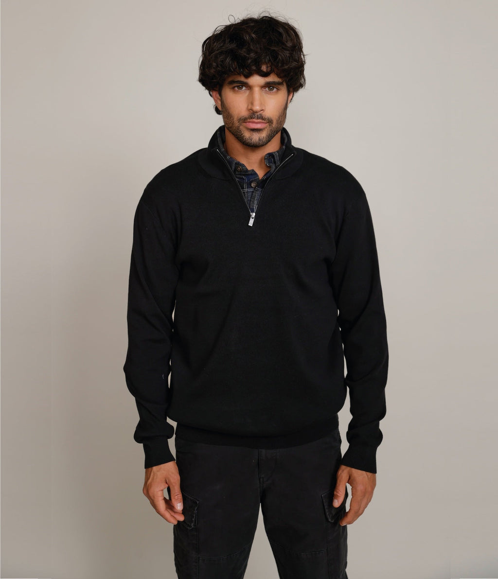 Sweater Tokio Half Zipper Negro - Sweater