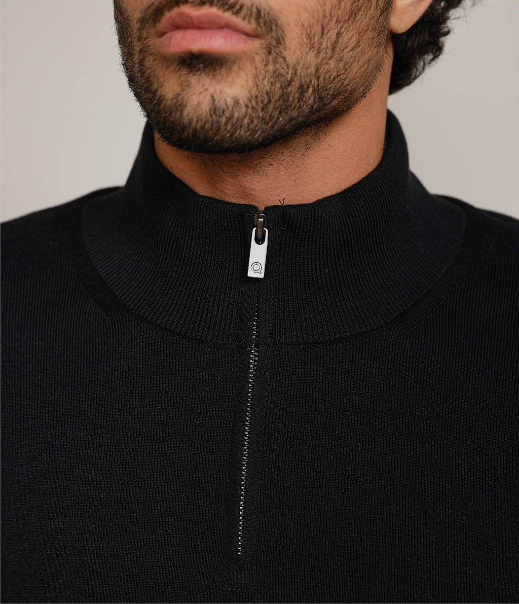 Sweater Tokio Half Zipper Negro - Sweater