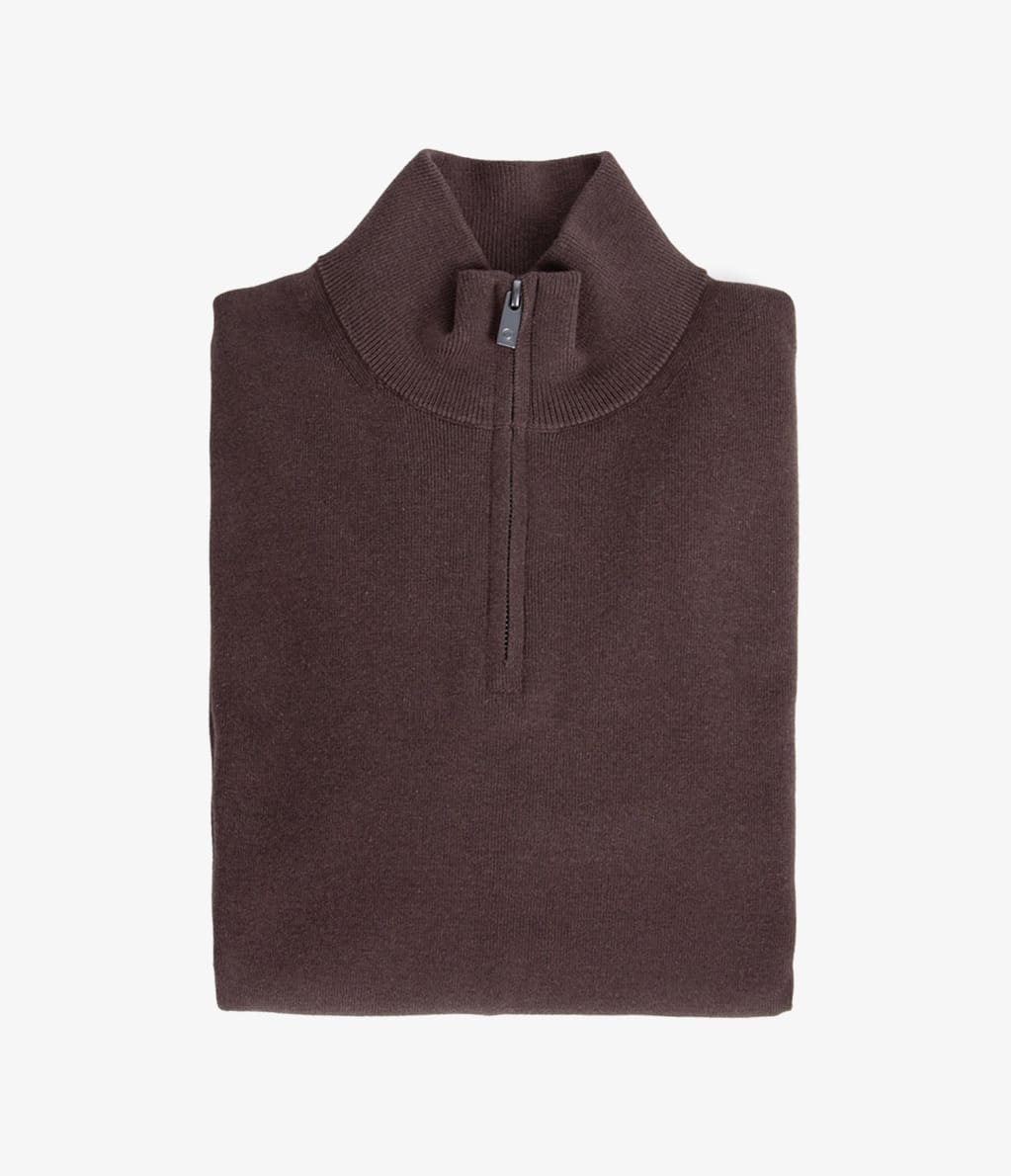 Sweater Tokio Half Zipper Terracota - Sweater