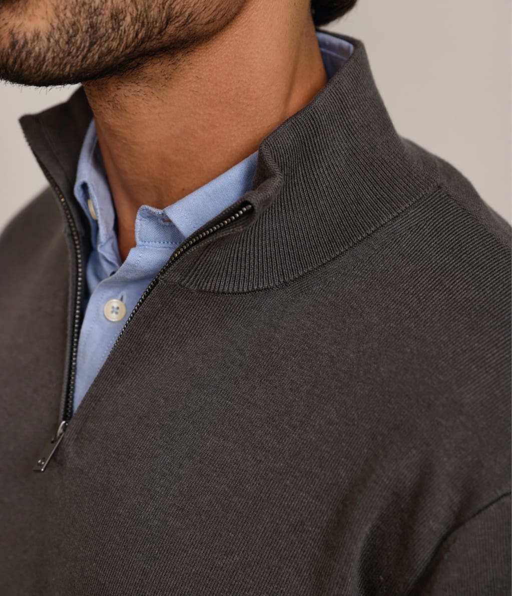 Sweater Tokio Half Zipper Verde Oliva - Sweater
