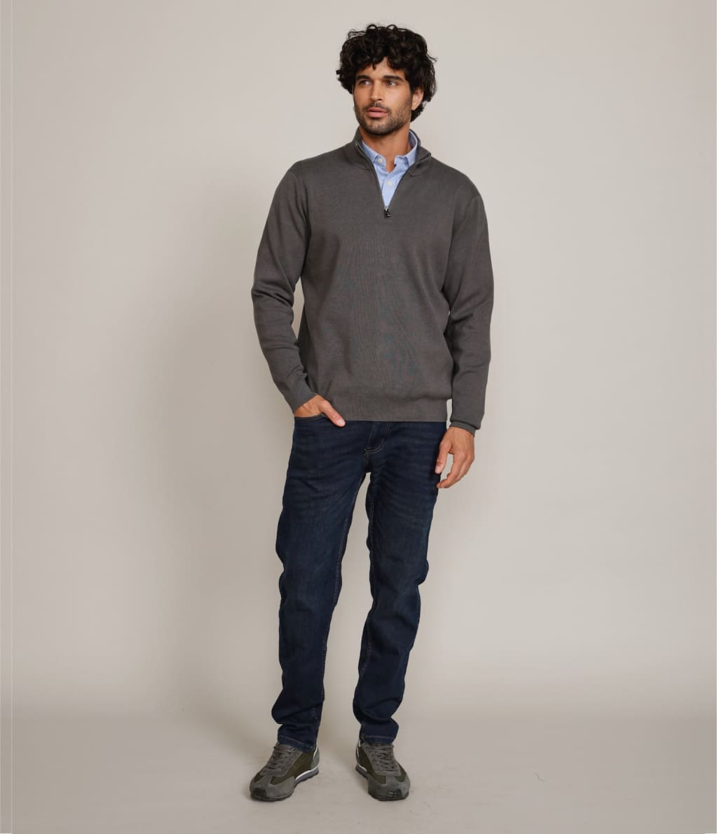 Sweater Tokio Half Zipper Verde Oliva - Sweater