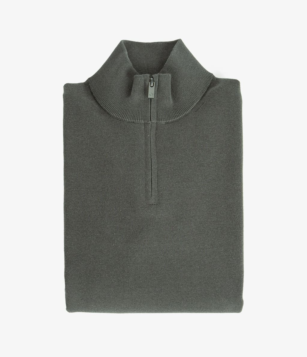 Sweater Tokio Half Zipper Verde Oliva - Sweater