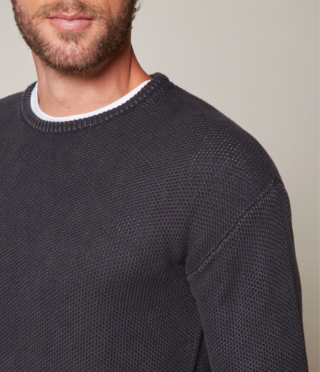 Sweater Waffle Negro - Sweater