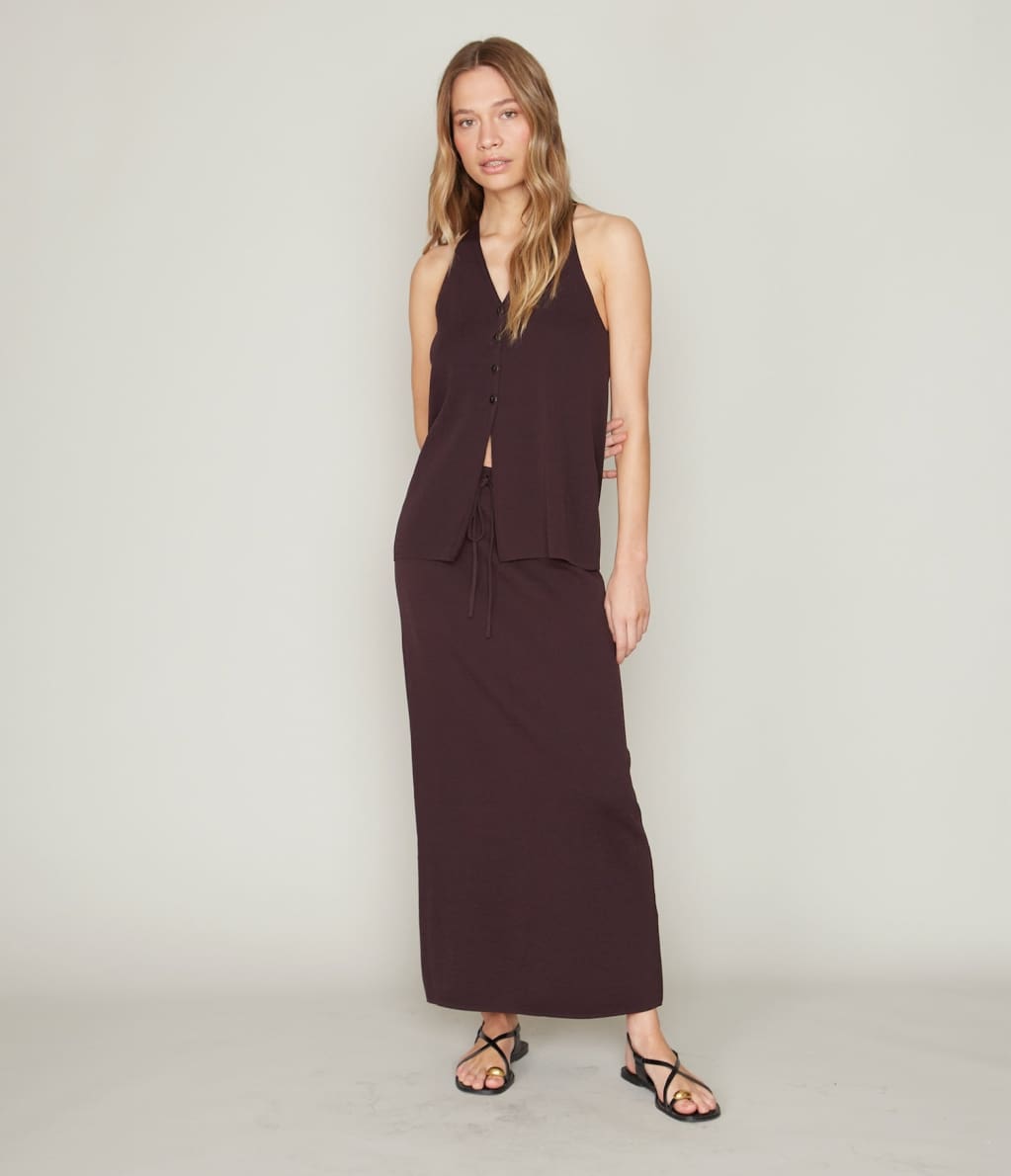 Top Margot tejida Café - Blusa