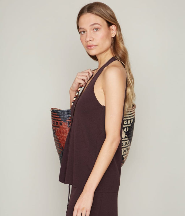 Top Margot tejida Café - Blusa