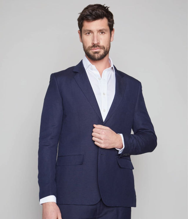 Traje Lino Azul Marino - Chaqueta