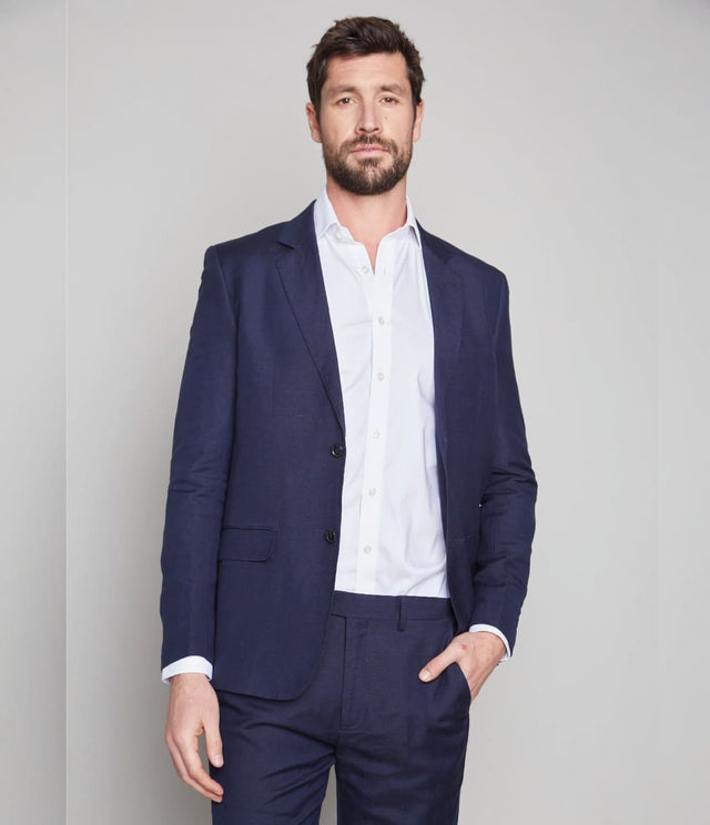 Traje Lino Azul Marino - Chaqueta