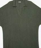 Vestido Napoles Largo Lino Verde - Vestido