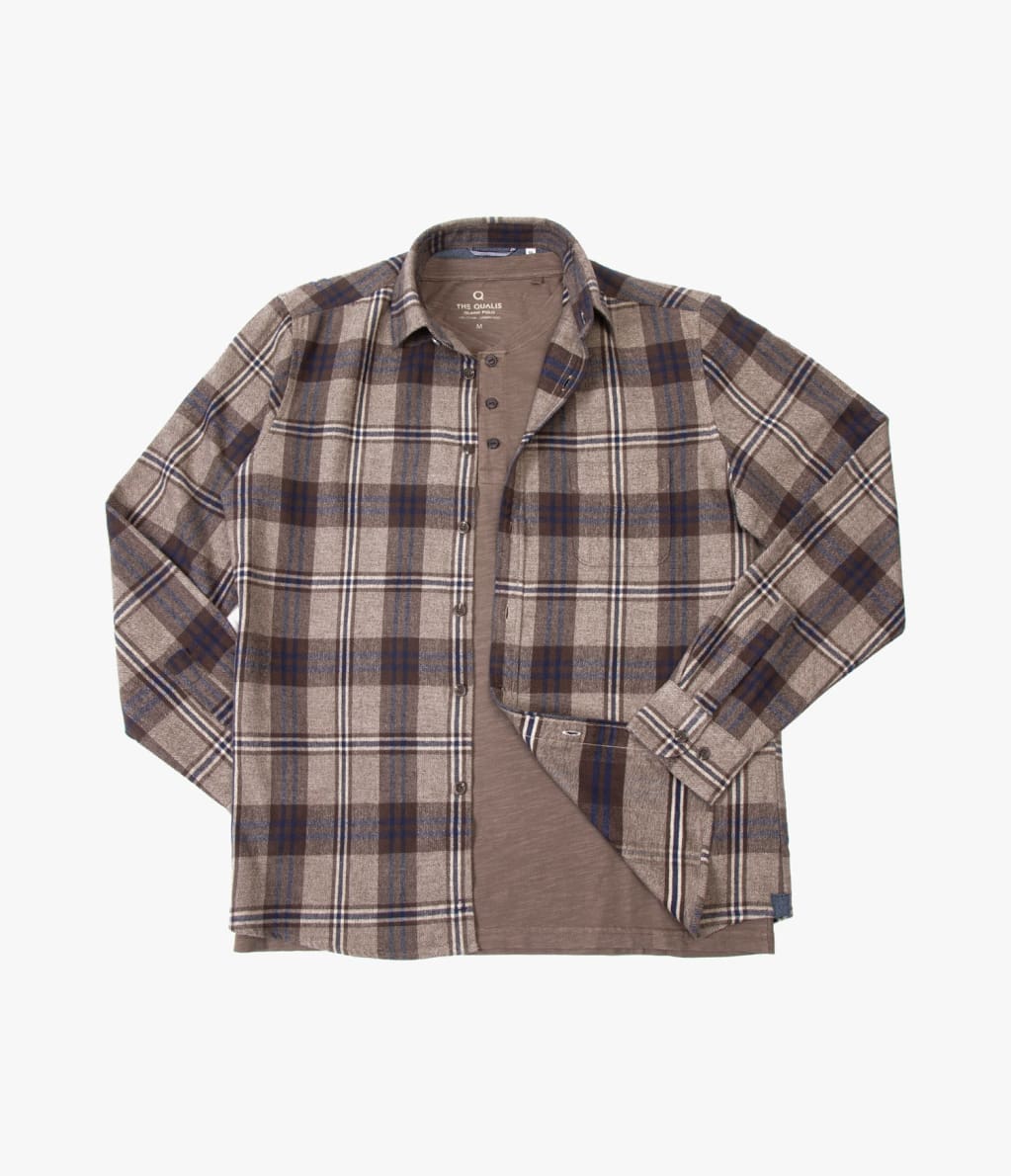 Camisa Guy Cuadros Café - Camisa