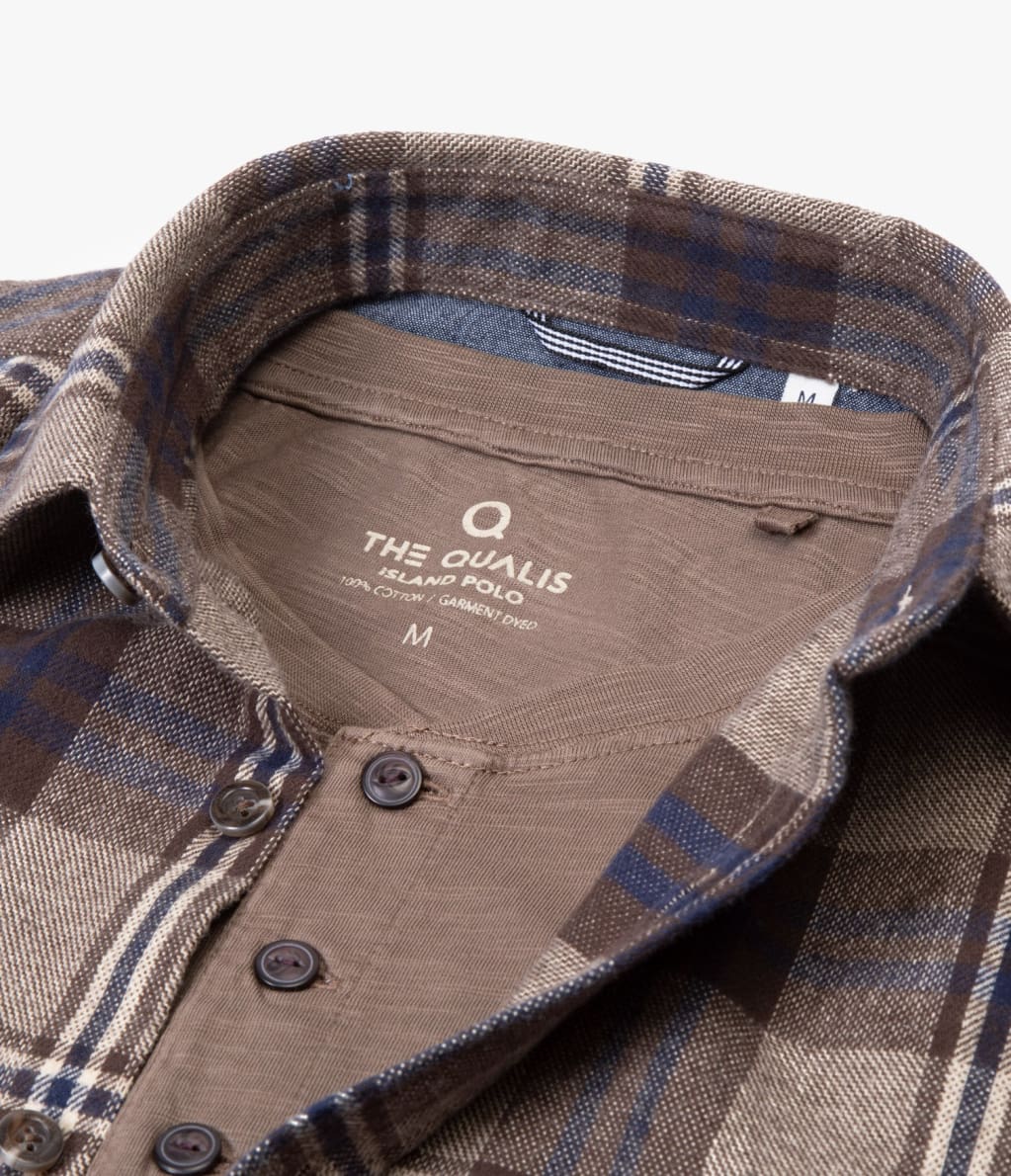 Camisa Guy Cuadros Café - Camisa