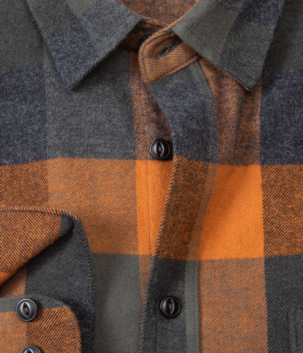 Camisa Guy Cuadros Orange - Camisa